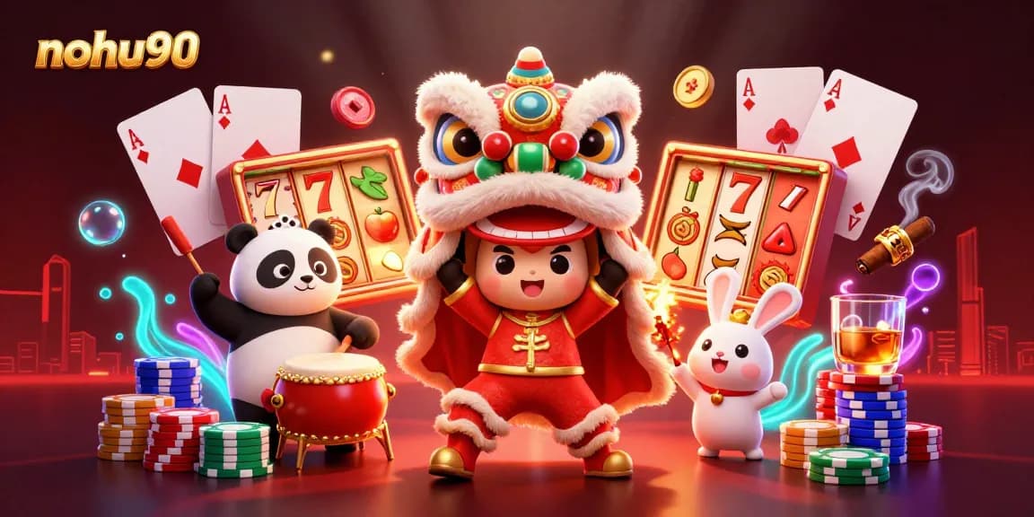 Experience thrilling gameplay at nohu90 with vibrant slot games featuring lucky symbols and dynamic characters.