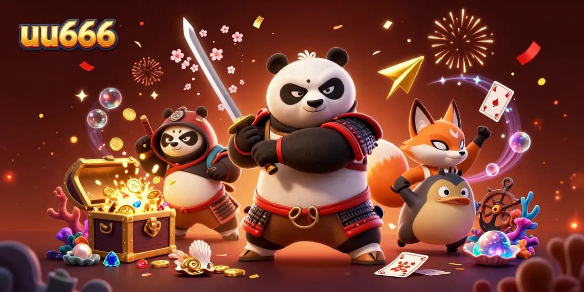 Experience thrilling wins at uu666 with vibrant casino action in a dynamic 3D illustration.