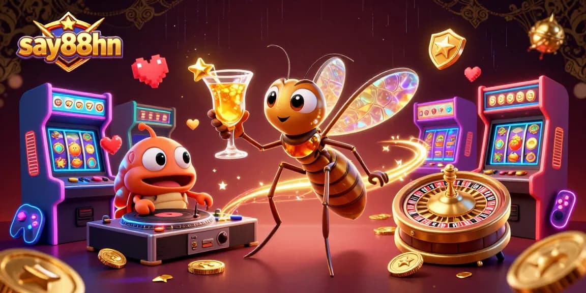 Engage with exciting casino dynamics at say88hn, featuring lively cartoon characters and gaming elements.