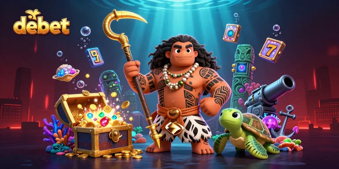 Boost your gambling experience with debet's vibrant 3D illustration showcasing interactive casino elements.