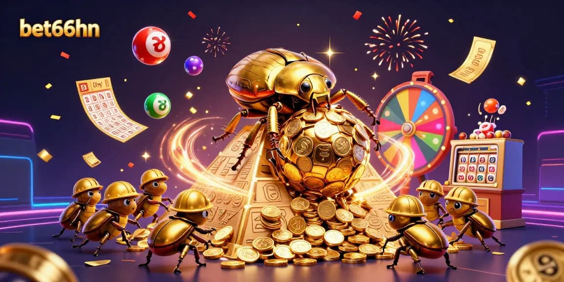 Experience vibrant casino excitement with bet66hn featuring lottery balls, golden tickets, and dynamic prizes.