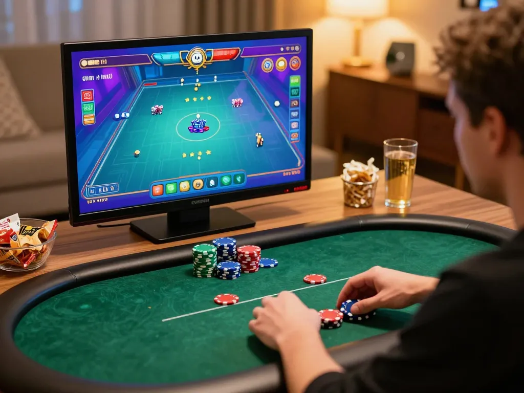 Participating in strategic online poker gaming at tip88's platform, with engaging interface displayed.