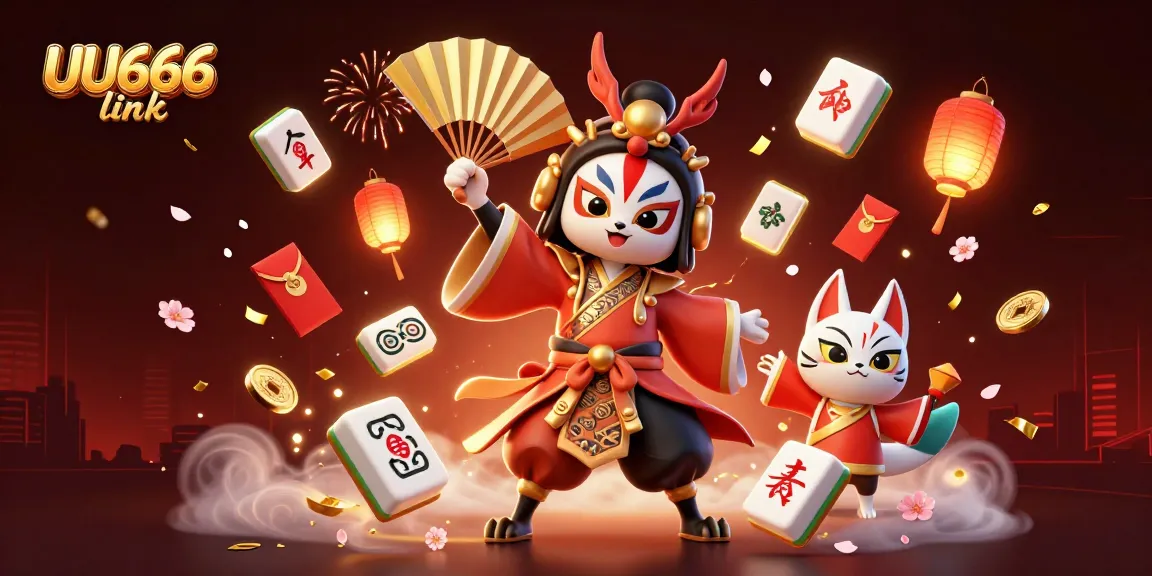 Place wagers using UU666 link while enjoying a vibrant scene filled with captivating gambling elements and characters.