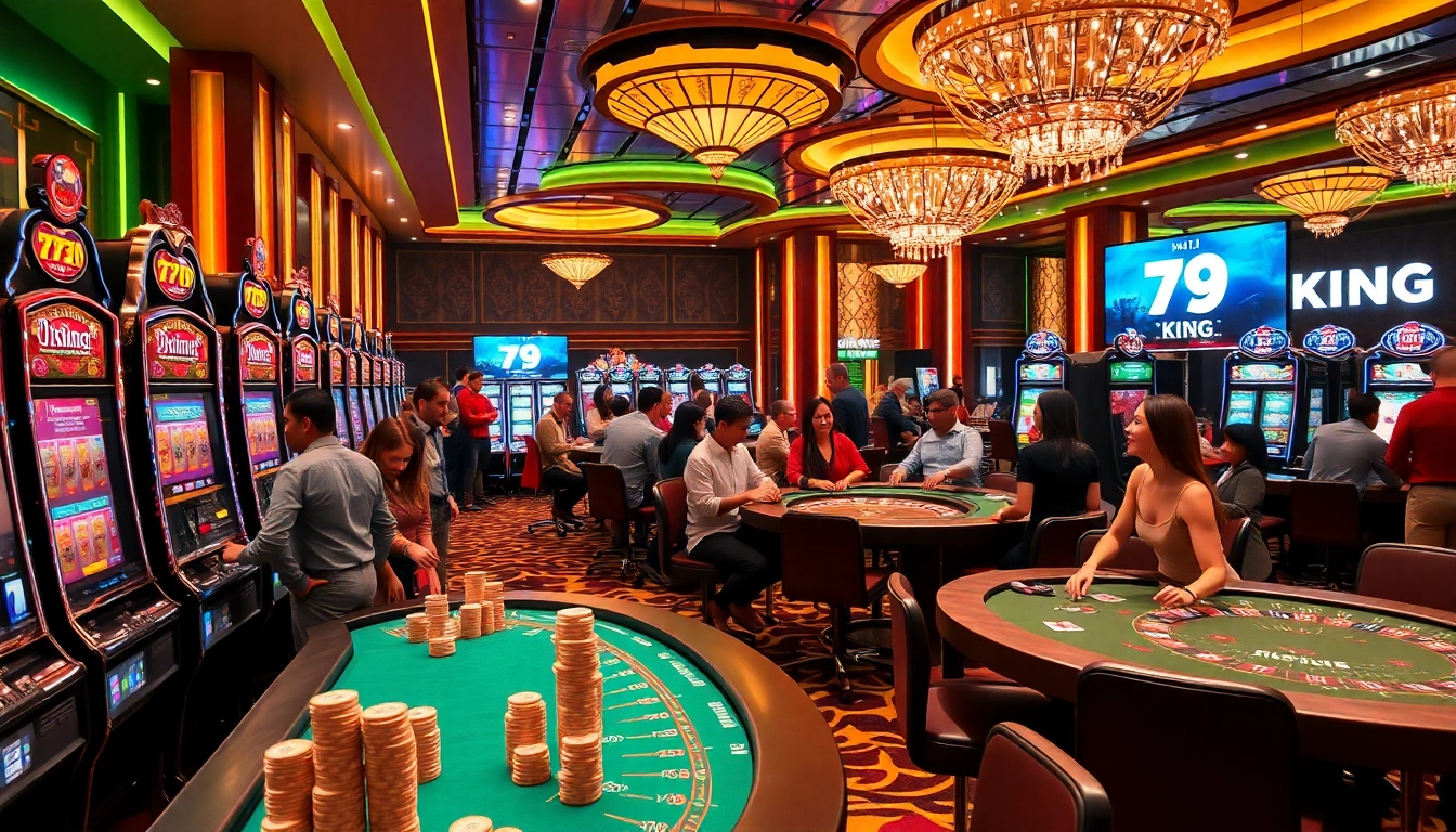 Players enjoying the excitement of gaming at 79KING's luxurious casino.