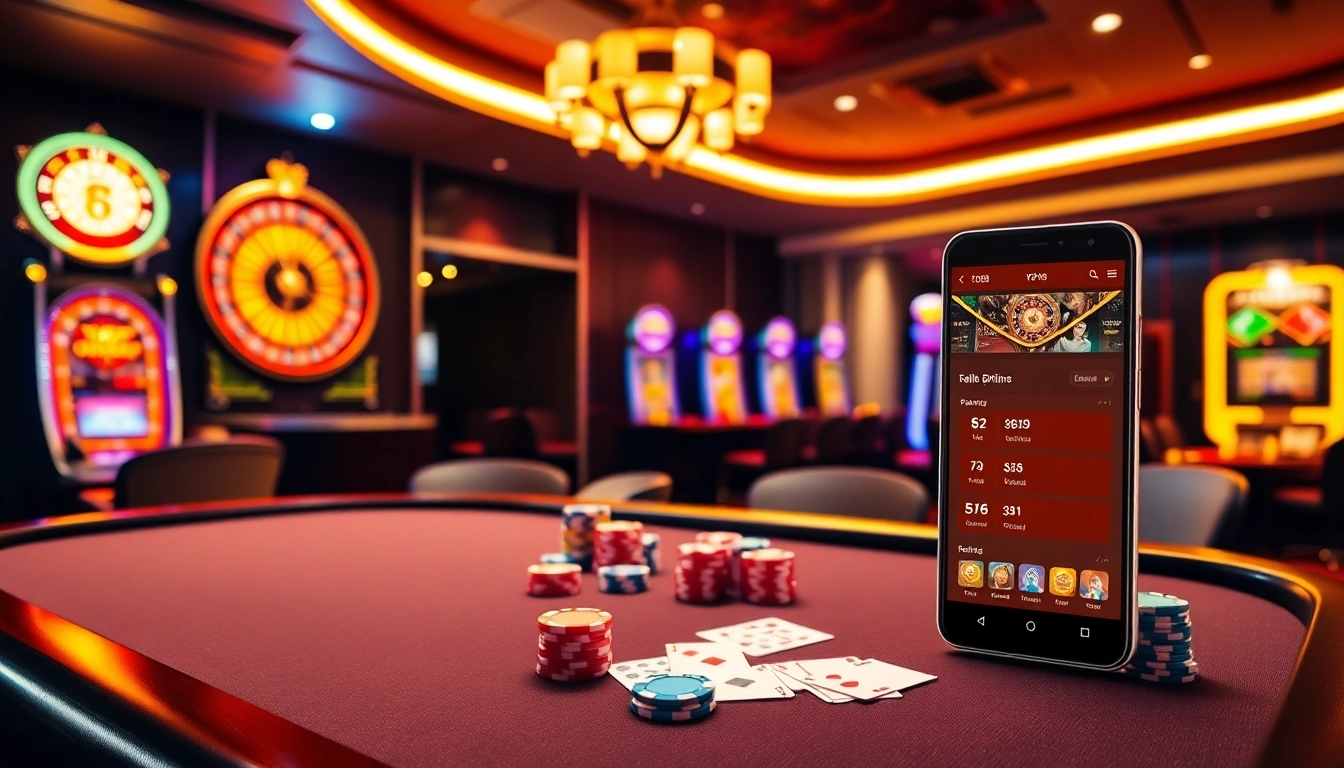 Engaging gambling scene showcasing the kp88 app for seamless betting experience.