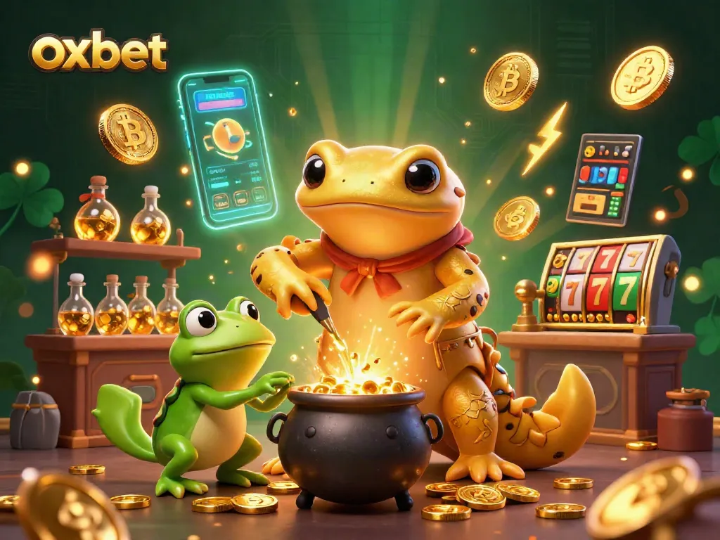 Join the action at Oxbet with golden coins, engaging characters, and vibrant casino excitement.