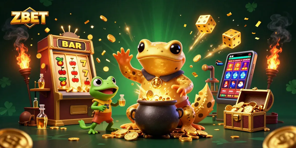 ZBET highlights an exciting online betting experience with golden treasures and dynamic gaming elements.