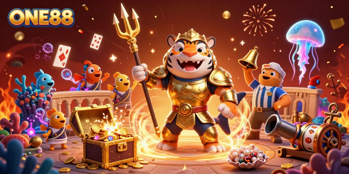 Engage with the thrilling game atmosphere at ONE88's underwater casino adventure.